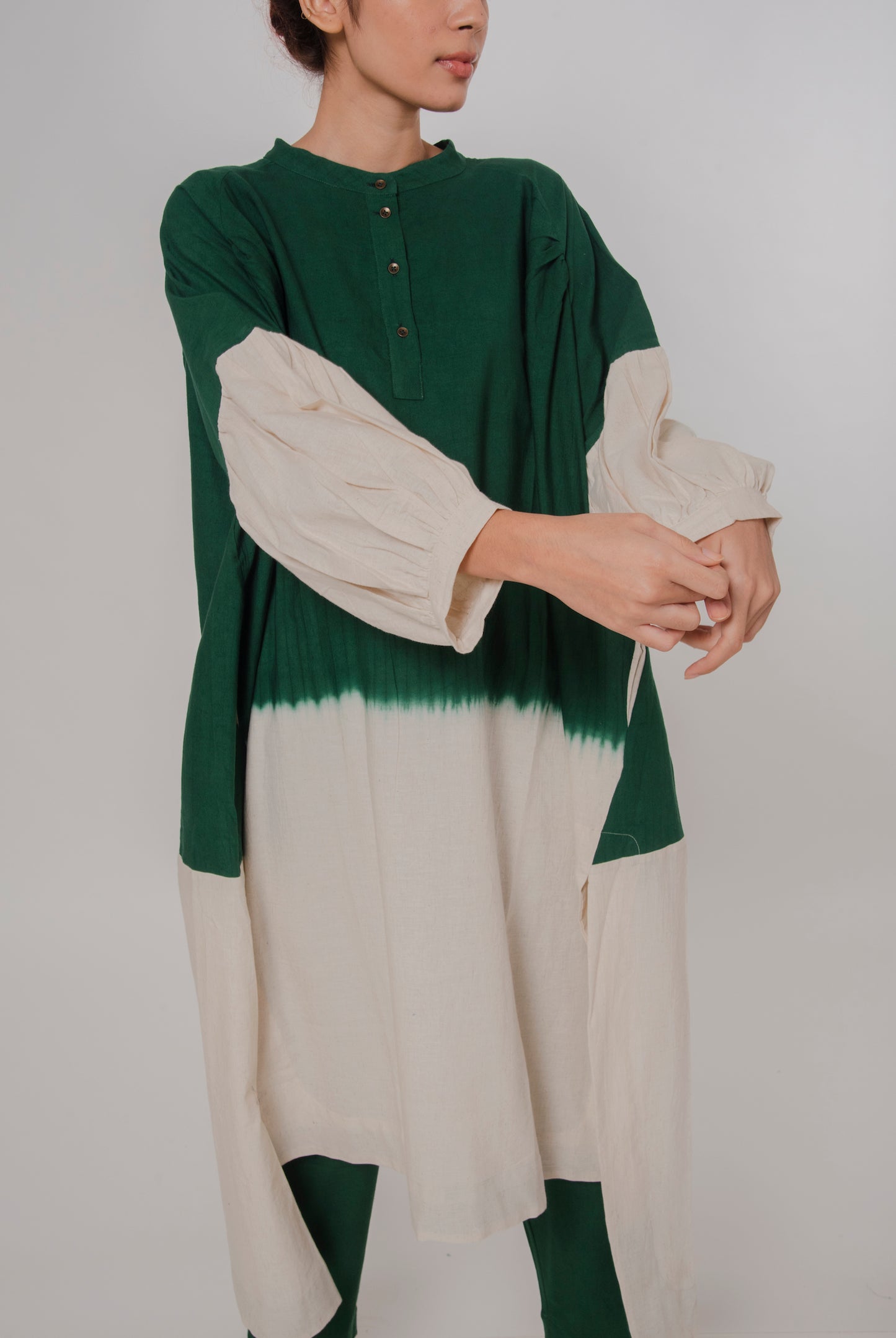 Dip-dye kaftan dress