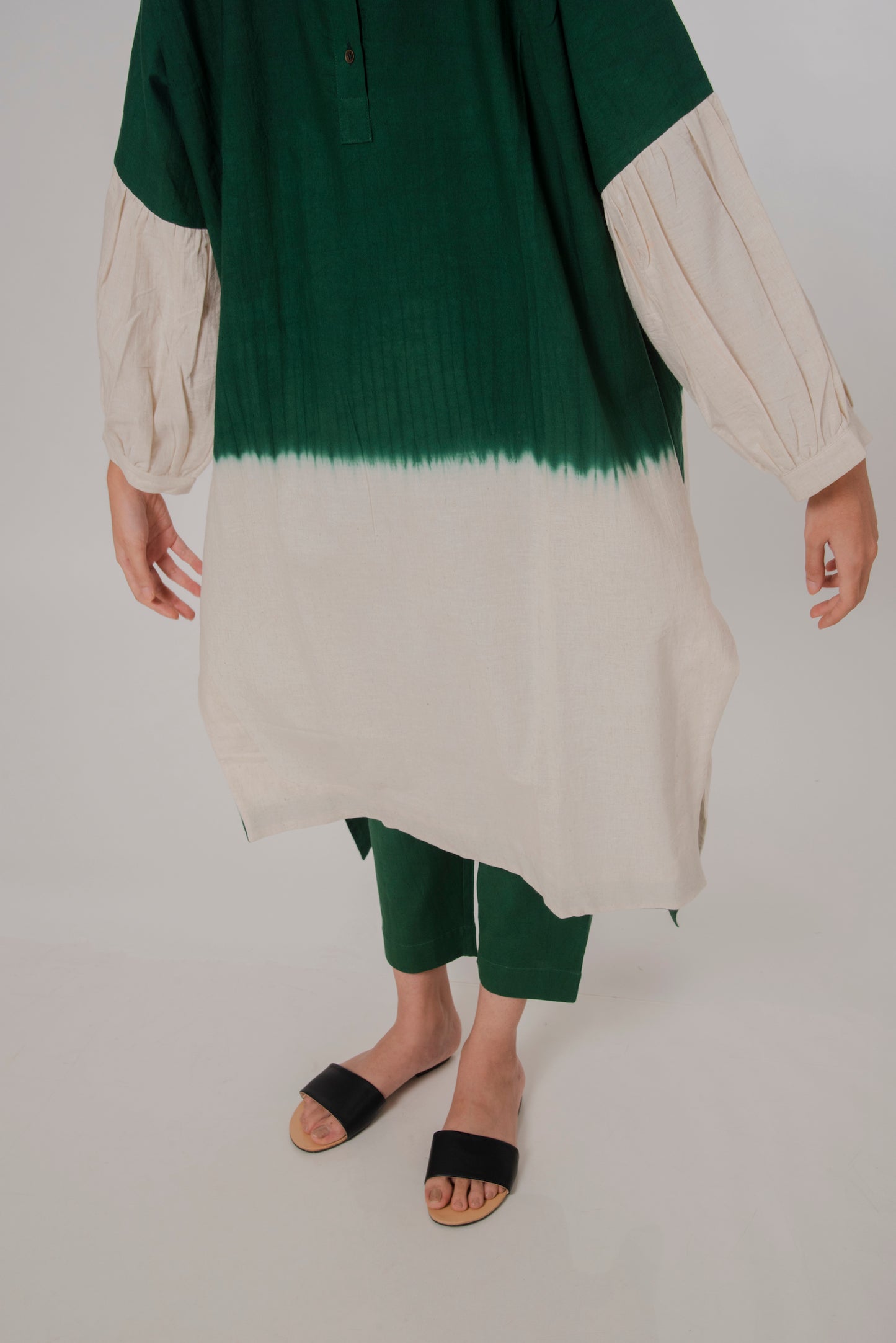 Dip-dye kaftan dress