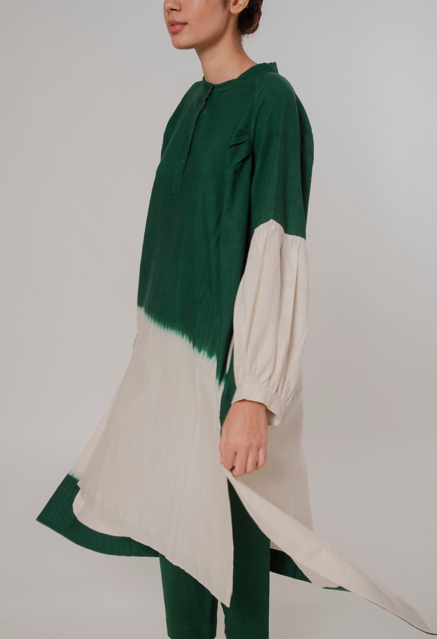 Dip-dye kaftan dress