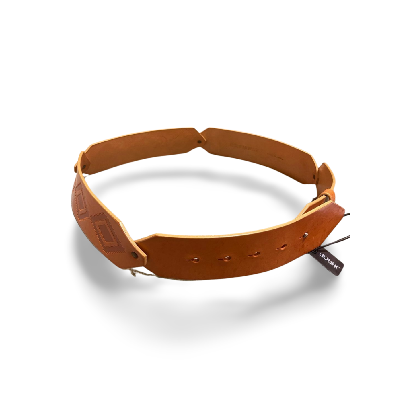 Vintage ISSEY MIYAKE leather tribal foldable belt