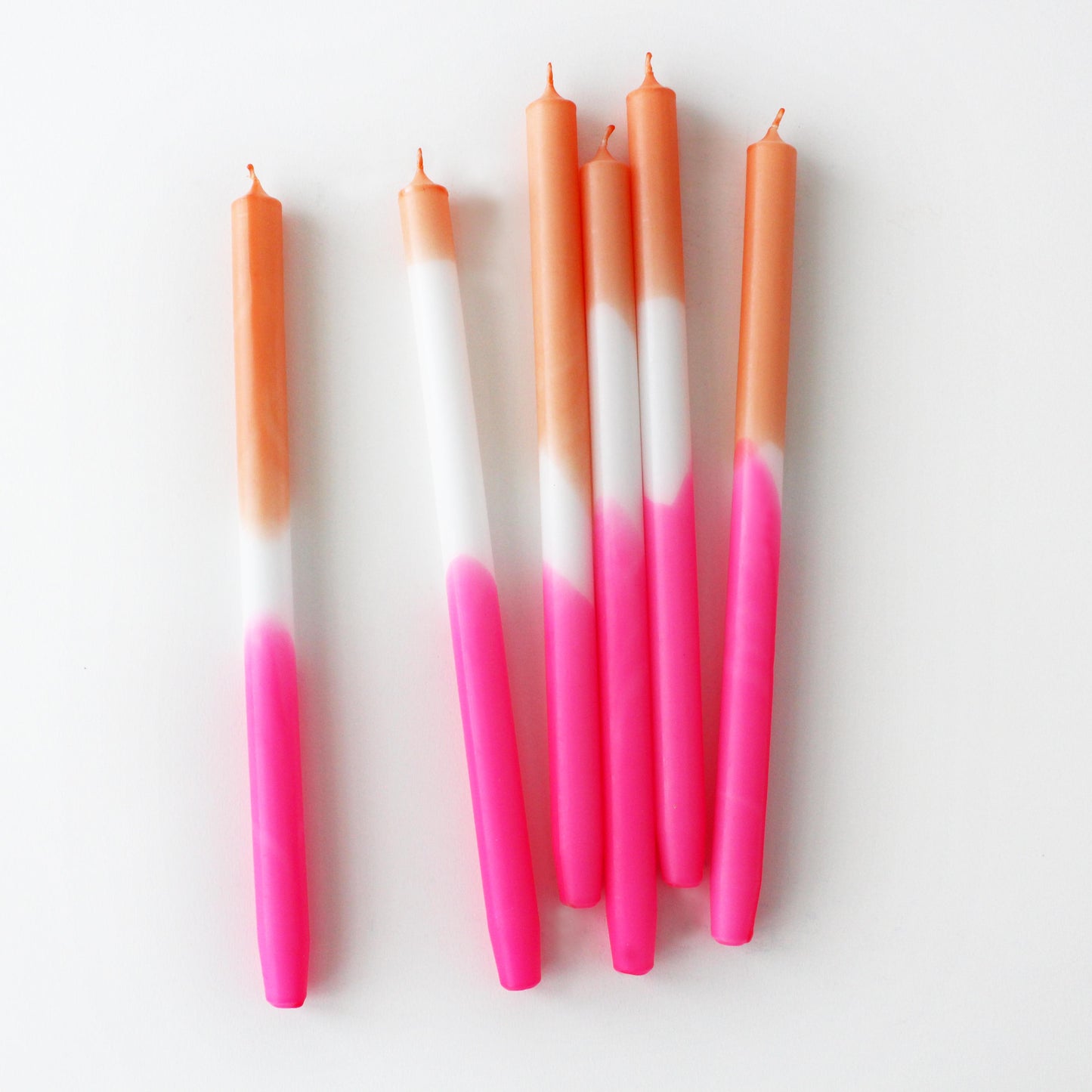 POPPY PUNCH DIP DYE CANDLES (set of 6)