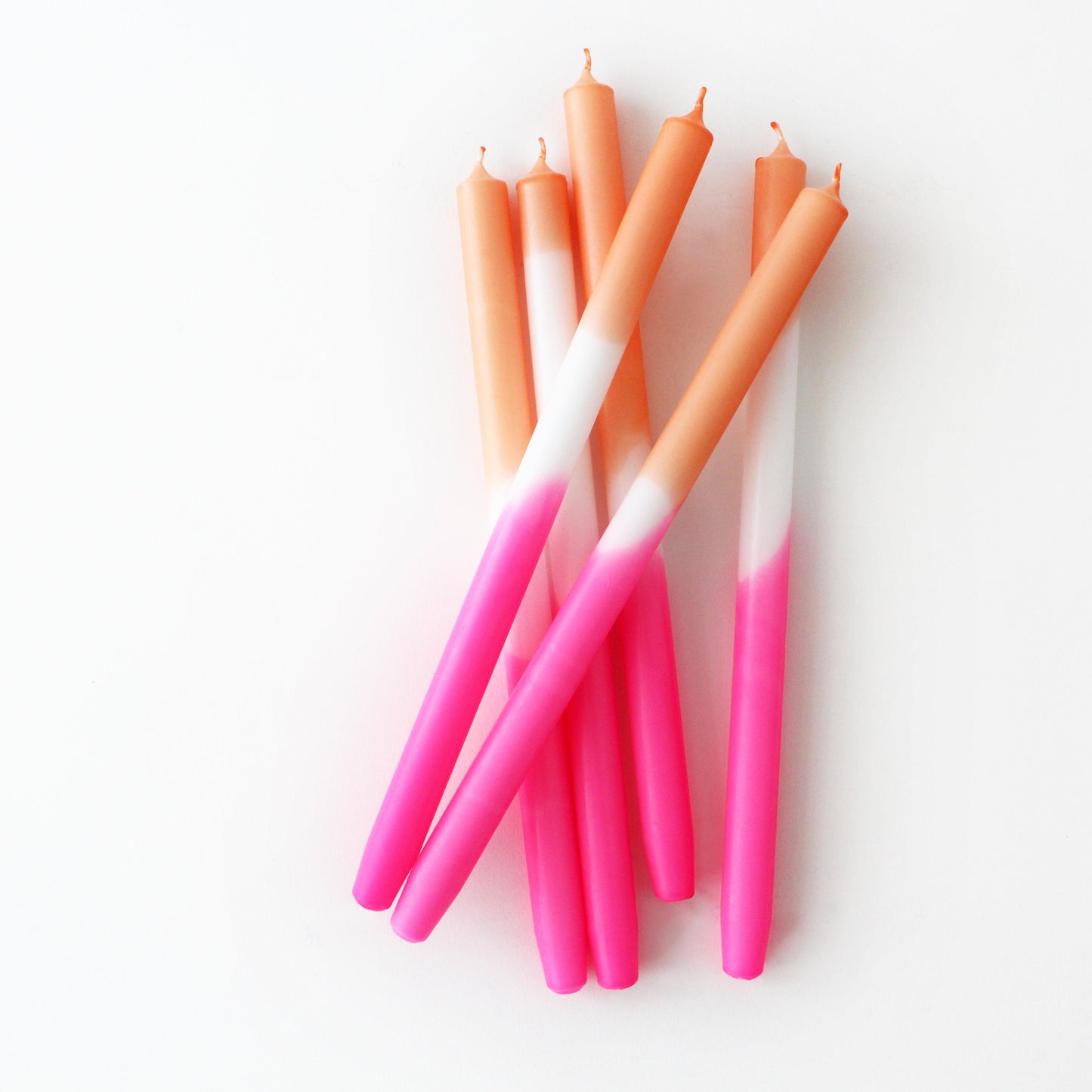 POPPY PUNCH DIP DYE CANDLES (set of 6)