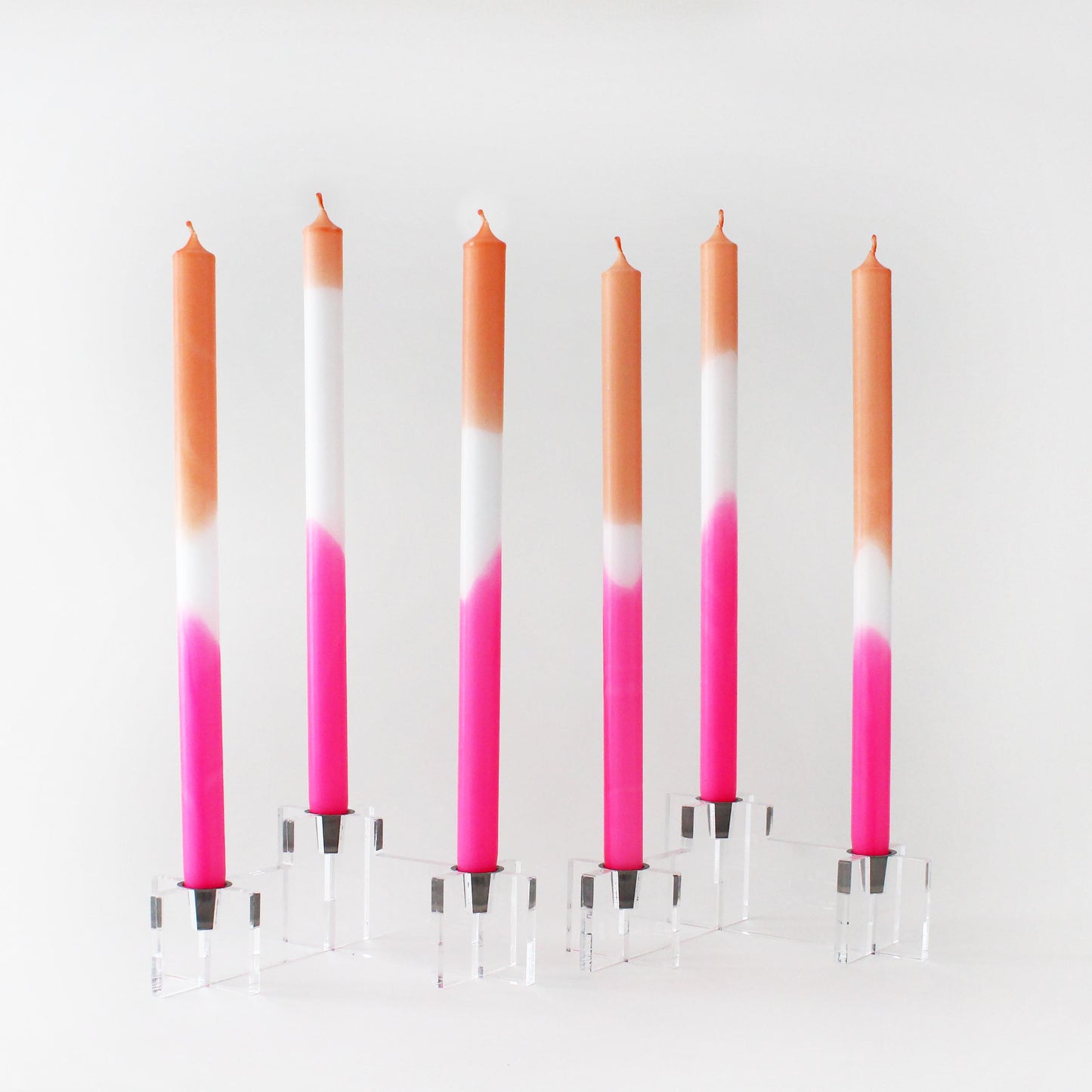 POPPY PUNCH DIP DYE CANDLES (set of 6)