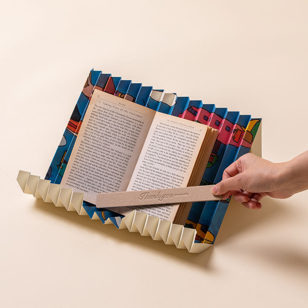 Portable Book Stand with RECYCLED PAPER, Eco-friendly GIFT for minimalist, g.stand book Airplane