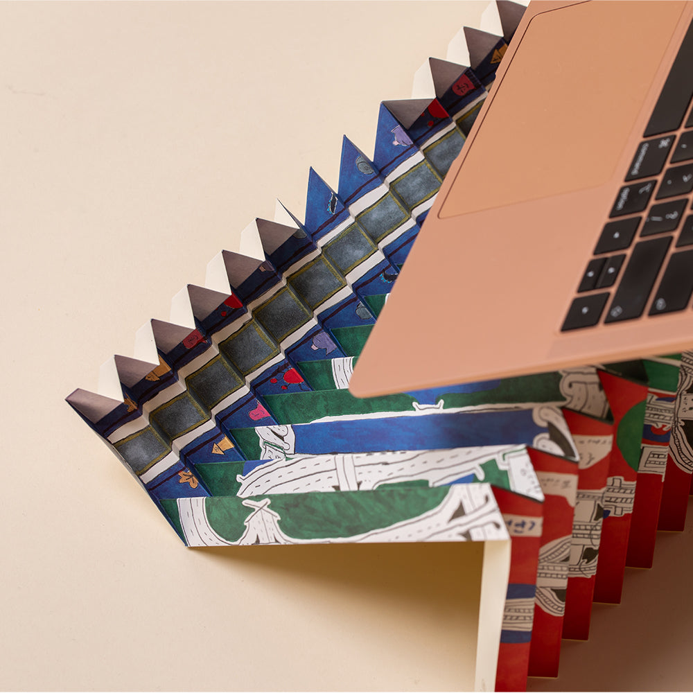 Portable Book Stand with RECYCLED PAPER, Eco-friendly GIFT for minimalist, g.stand book Fast Road
