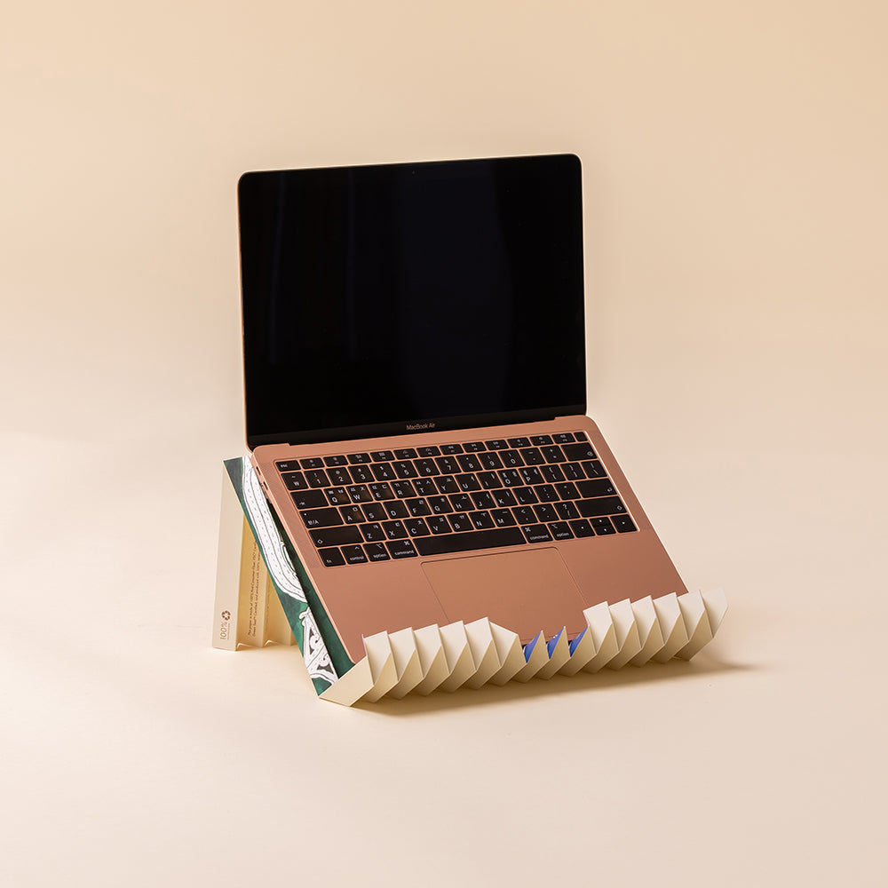 Portable Book Stand with RECYCLED PAPER, Eco-friendly GIFT for minimalist, g.stand book Fast Road