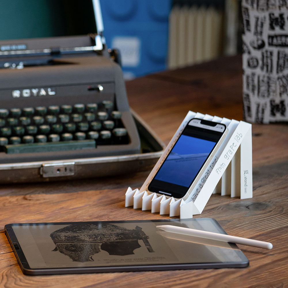 Lightweight Phone Stand with RECYCLED PAPER, Eco-friendly GIFT for minimalist, <To Joanne>