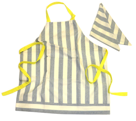 Kids apron & head kerchief set