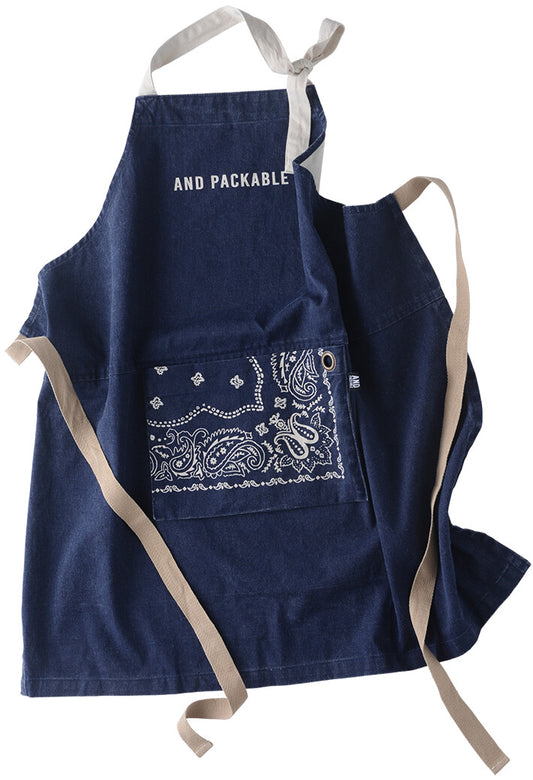 Apron with bandana pocket