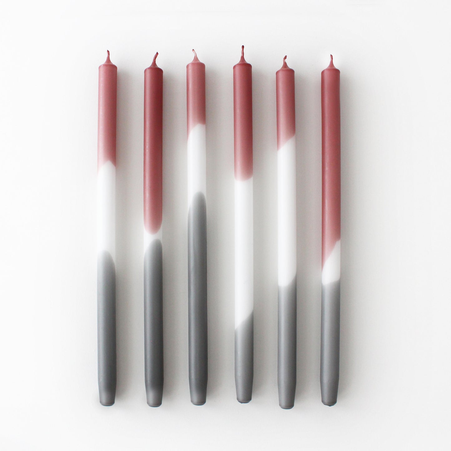 FOGGY MAROON DIP DYE CANDLES (set of 2)