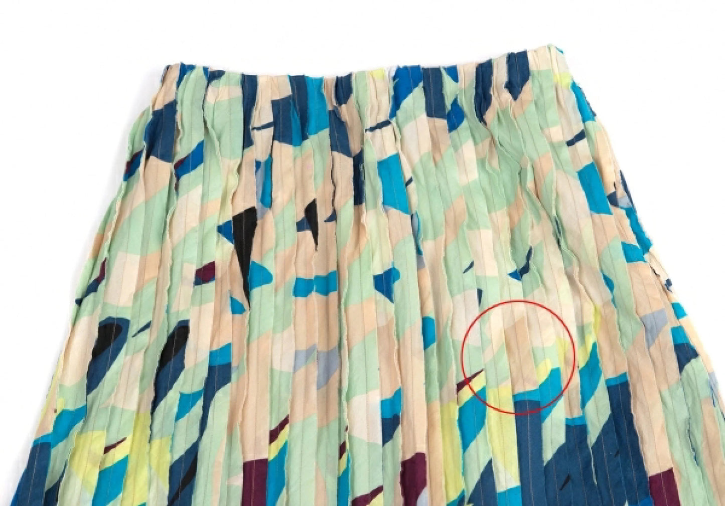 Vintage ISSEY MIYAKE HaaT strip-applique pleated skirt