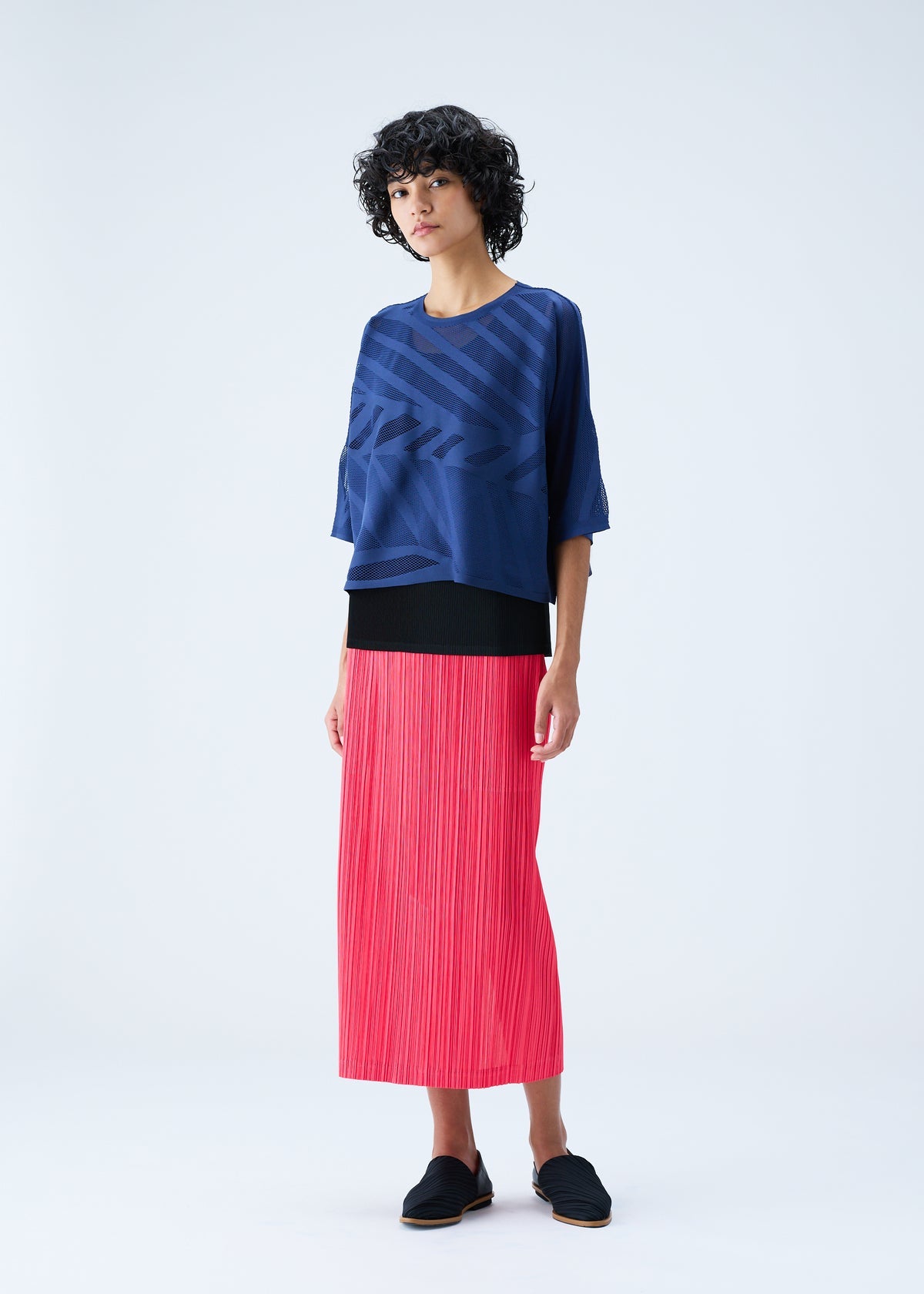 Pleats Please ISSEY MIYAKE A-POC Inside jersey mesh top