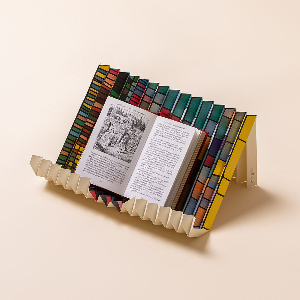 Portable Book Stand with RECYCLED PAPER, Eco-friendly GIFT for minimalist, g.stand book Pyramid's Maze